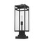 Z-Lite Nuri 1 Light Outdoor Pier Mounted Fixture, Black & Clear 596PHBS-SQPM-BK - alternate 5